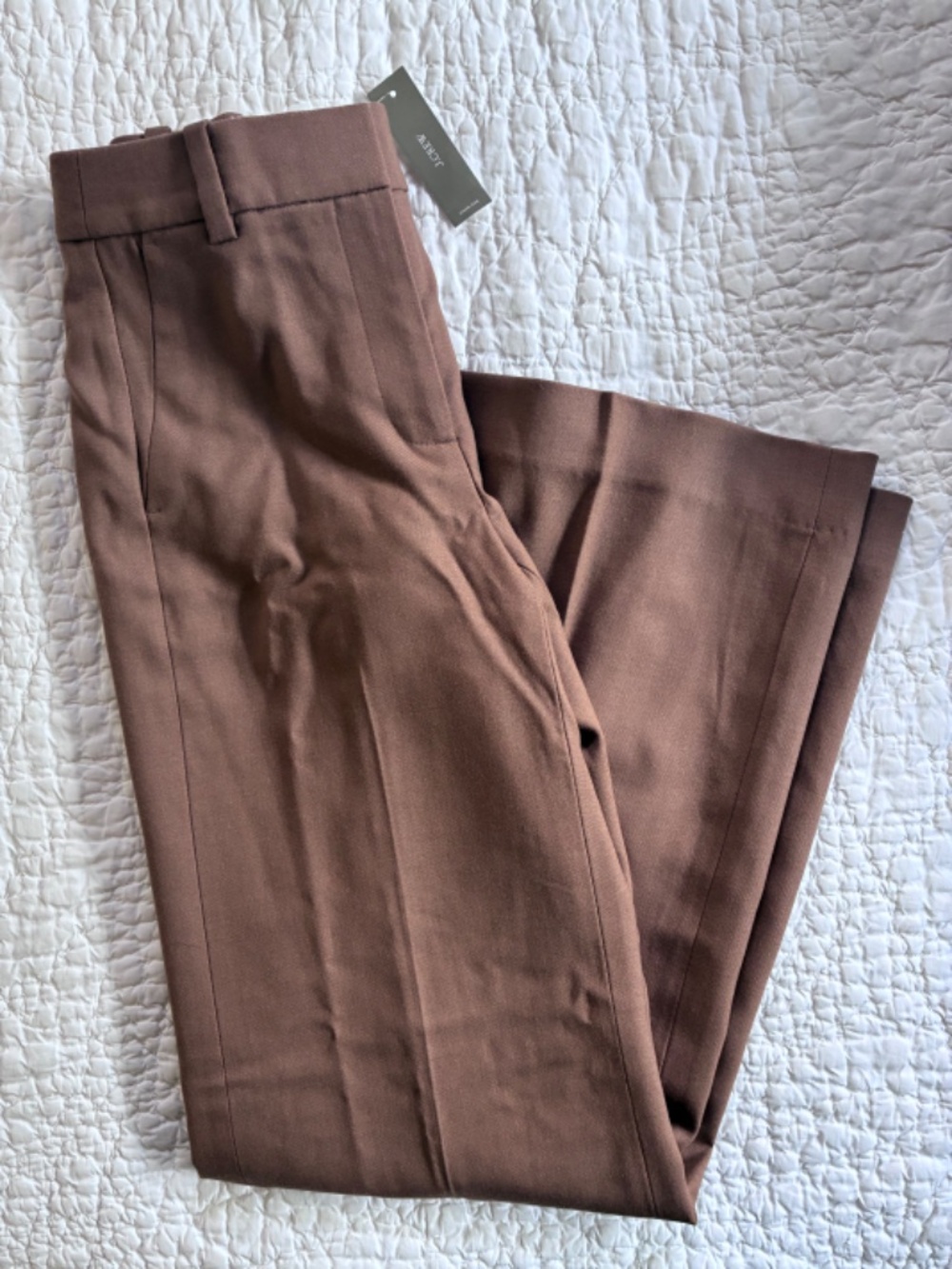 Carolina pant in wool-blend flannel warm camel size 0 - Picture 3 of 5